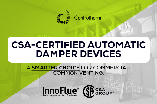 CSA-Certified Automatic Damper Devices for Commercial Common Venting